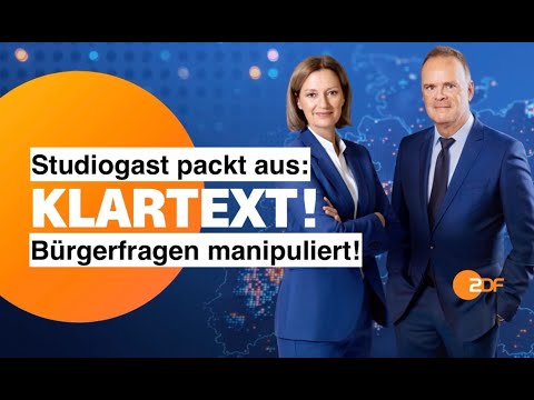 Studiogast packt aus: ZDF manipuliert Bürgerfragen! Die Wahrheit über Klartext.