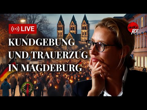 Kundgebung und Trauerzug in Magdeburg