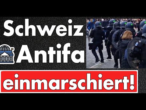 Der linke Antifa-Mob wird ausgebuht! Schweiz steht gegen die Antifa hinter Alice Weidel!