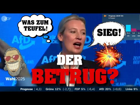 BUNDESTAGSWAHL! Skandal! Riesiger Wahlbetrug? Weidel STATEMENT! 💥⚡️Hochrechnungen, Prognosen, …!