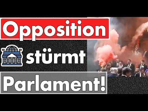 Rauchbomben, Verletzte & Tumulte im Parlament! Nicht wegen Sondervermögen – sondern Serbien & Vučić!