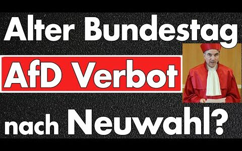 Skandal: Wahlverlierer können per Grundgesetzänderung Wahlgewinner verbieten! Neuwahl = AfD-Verbot!