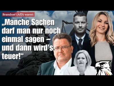 Mehr über den Artikel erfahren Brandner (AfD) warnt: „Manche Sachen darf man nur noch einmal sagen – und dann wird’s teuer!“
