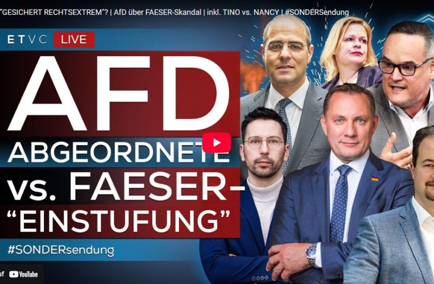 „GESICHERT RECHTSEXTREM“? | AfD über FAESER-Skandal | inkl. TINO vs. NANCY | #SONDERSendung
