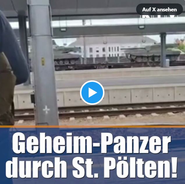 Geheim-Panzer durch St. Pölten/Österreich!