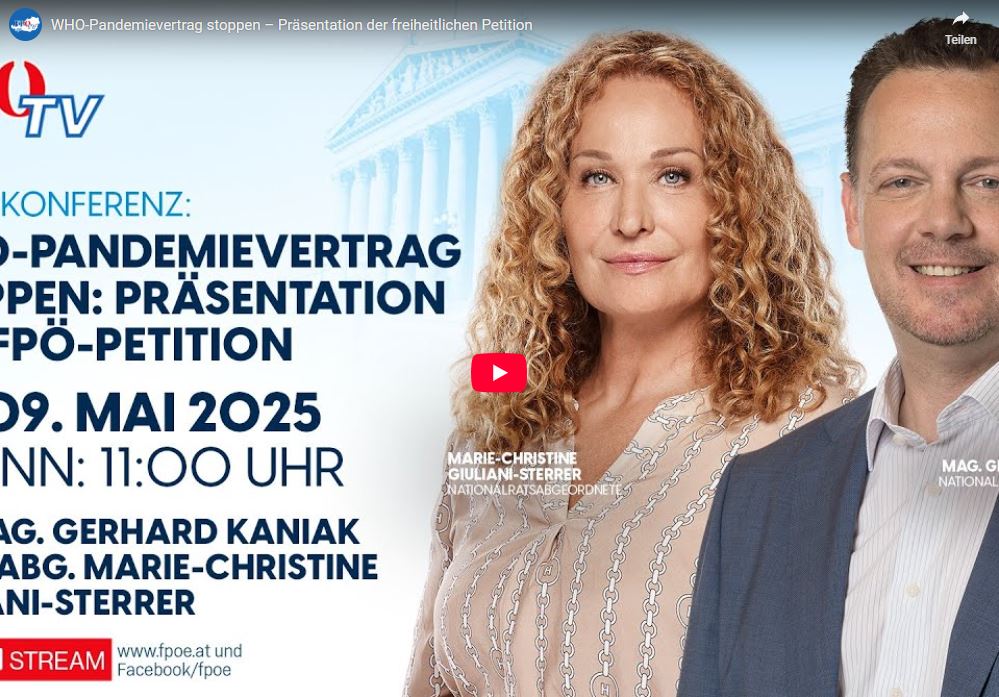 WHO-Pandemievertrag stoppen – Präsentation der freiheitlichen Petition