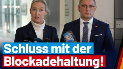 Mehr über den Artikel erfahren Alice Weidel und Tino Chrupalla zur Ausgrenzung der AfD im Bundestag!