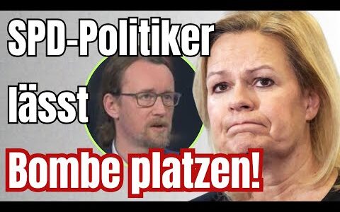 Das hat GEKNALLT! SPD-Politiker rechnet hammerhart mit Faeser ab!