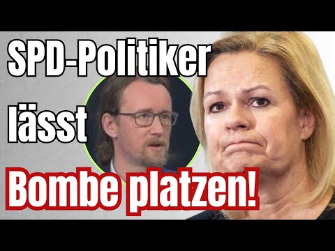 Das hat GEKNALLT! SPD-Politiker rechnet hammerhart mit Faeser ab!