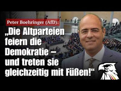 Mehr über den Artikel erfahren Peter Boehringer (AfD): „Altparteien feiern die Demokratie – und treten sie gleichzeitig mit Füßen!“