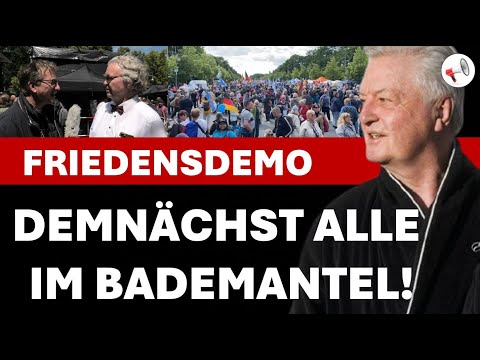 Demnächst alle im Bademantel: Stimmen von der Friedensdemo am 24.05.2025 in Berlin