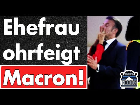Eklat in Präsidentenmaschine: Ehefrau schlägt Macron! Diesmal ist es echt!