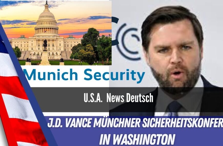 Vizepräsident J.D. Vance auf der Bühne der Münchner Sicherheitskonferenz in Washington D.C.
