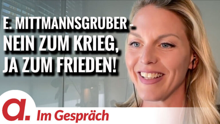 Mehr über den Artikel erfahren Im Gespräch: Elsa Mittmannsgruber | Petition „NEIN zum Krieg, JA zum Frieden!“