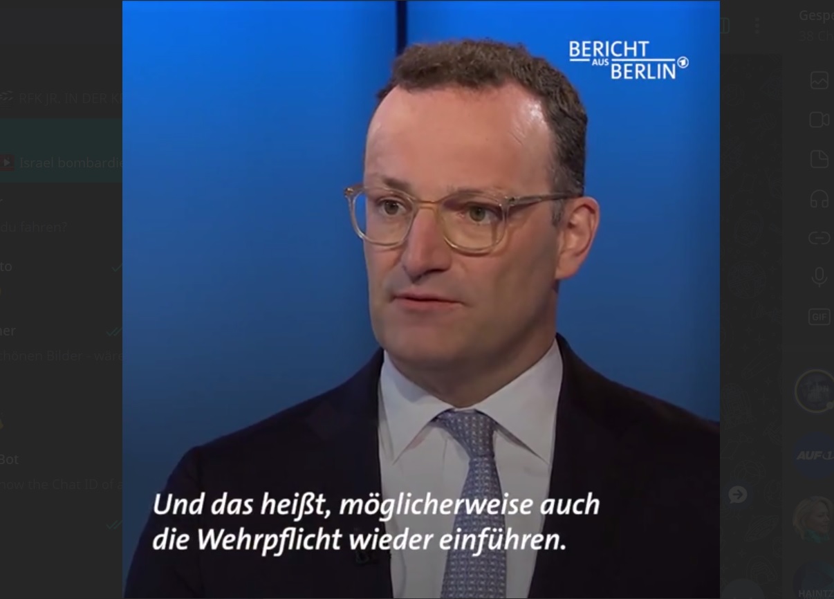 Aussage von Jens Spahn zur Wehrpflicht