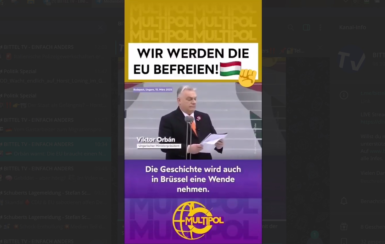 🇭🇺 Orbán warnt: Die EU braucht einen Neustart – Schluss mit der Schattenarmee! 💥