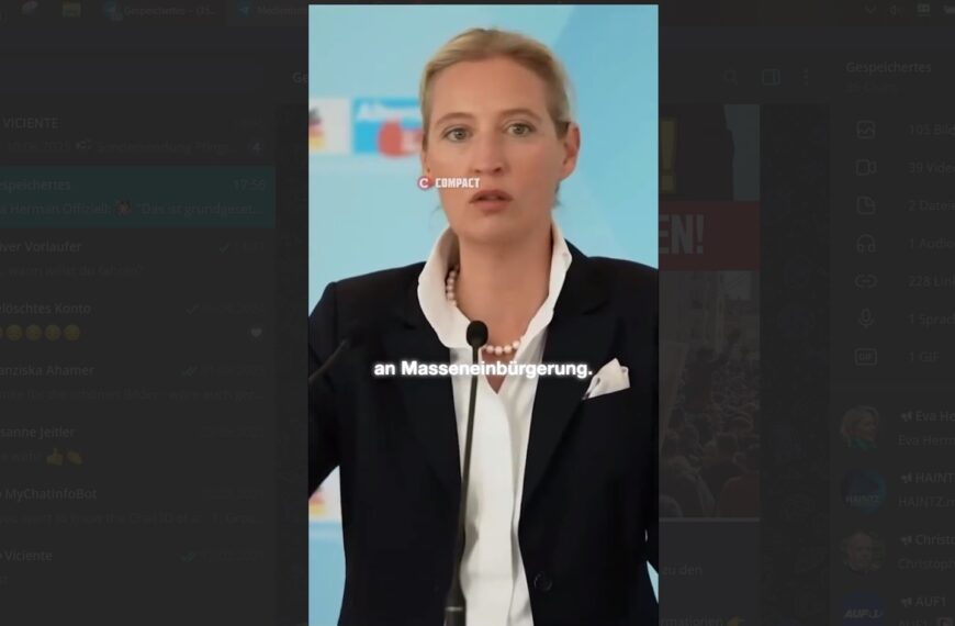 Glasklare Worte von AfD-Sprecherin Alice Weidel zu den Rekordzahlen bei der Einbürgerung