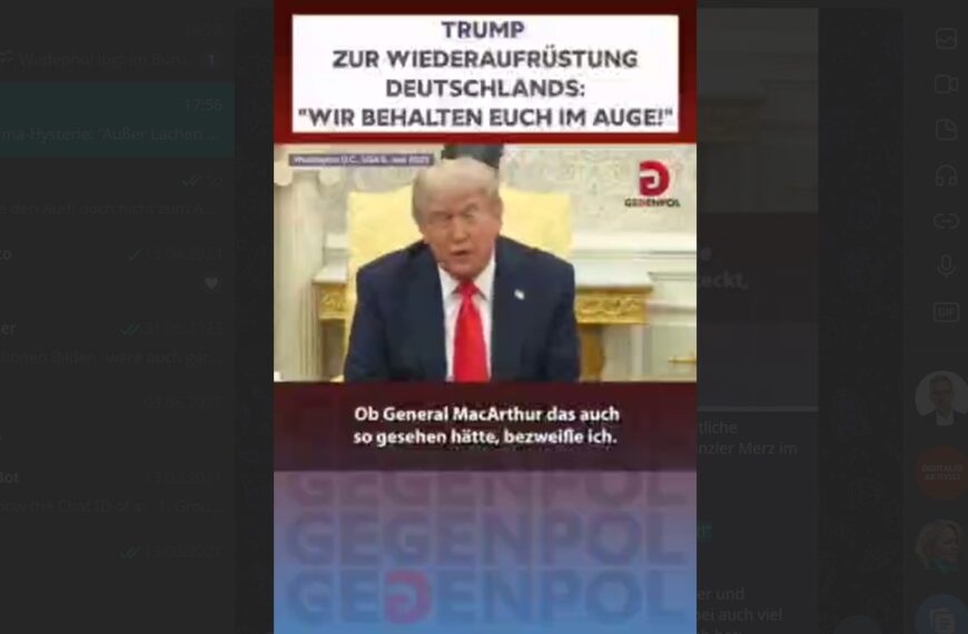 Donald Trump: „Lasst niemals zu, dass Deutschland wieder aufrüstet!“