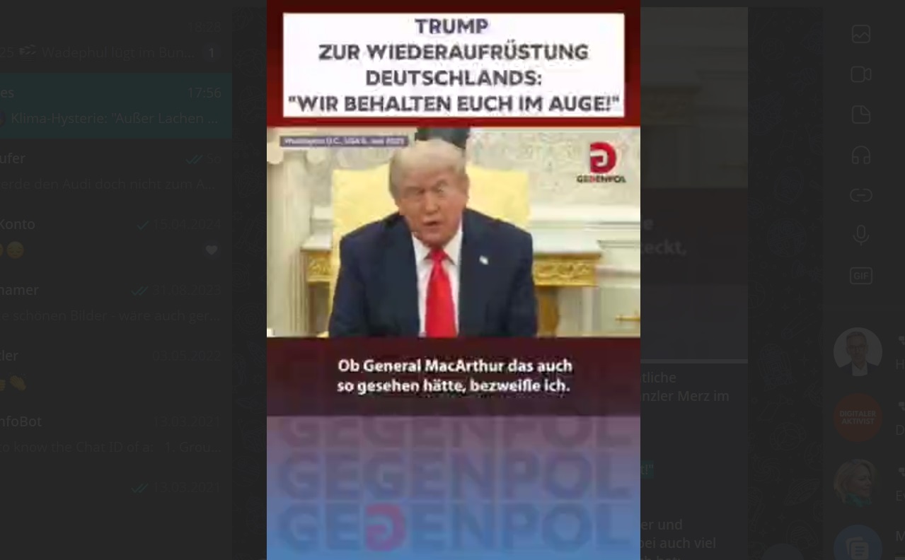 Donald Trump: „Lasst niemals zu, dass Deutschland wieder aufrüstet!“