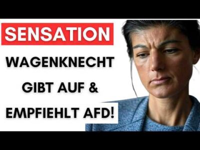 Mehr über den Artikel erfahren Spektakulär: Wagenknecht will nicht regieren und fordert AfD+CDU!
