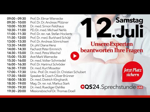 Herzlich willkommen zur QS24 Sprechstunde 12.7.2025 – 09:00