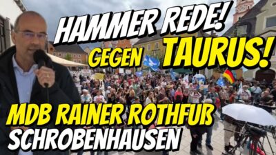 Mehr über den Artikel erfahren Wow! HAMMER REDE! 💥 MdB Rainer Rothfuß AfD Demo in Schrobenhausen 🕊 Frieden – Politik & gegen Taurus