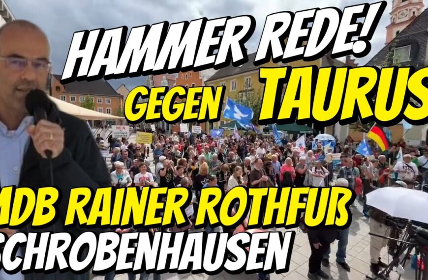 Wow! HAMMER REDE! 💥 MdB Rainer Rothfuß AfD Demo in Schrobenhausen 🕊 Frieden – Politik & gegen Taurus