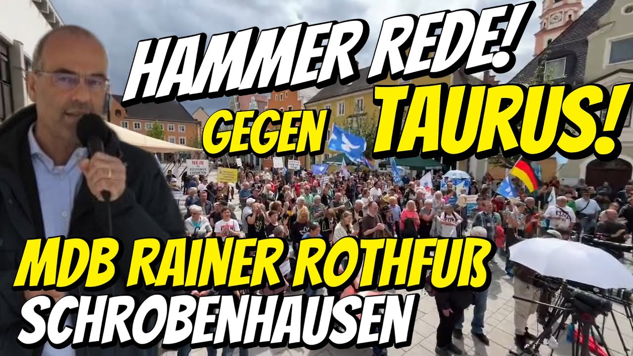Wow! HAMMER REDE! 💥 MdB Rainer Rothfuß AfD Demo in Schrobenhausen 🕊 Frieden – Politik & gegen Taurus