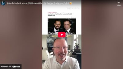 Mehr über den Artikel erfahren Keine Erbschaft, aber 4,5 Millionen-Villa – Woher hat Spahn das Geld? 🤔