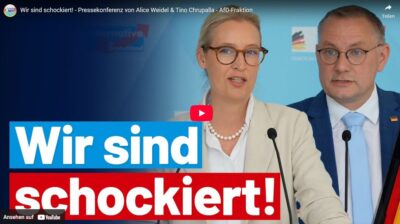 Mehr über den Artikel erfahren Wir sind schockiert! – Pressekonferenz von Alice Weidel & Tino Chrupalla – AfD-Fraktion