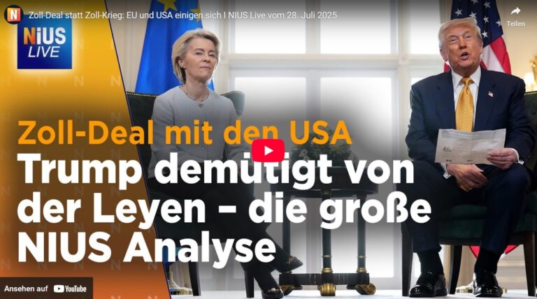 Mehr über den Artikel erfahren Zoll-Deal statt Zoll-Krieg: EU und USA einigen sich I NIUS