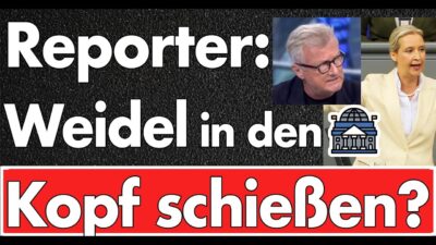 Mehr über den Artikel erfahren AfD-Verbot wegen Rede von Weidel? Kopfschuss? Reporter völlig am Ende & die SPD ignoriert das GG!