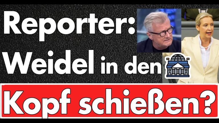 Mehr über den Artikel erfahren AfD-Verbot wegen Rede von Weidel? Kopfschuss? Reporter völlig am Ende & die SPD ignoriert das GG!
