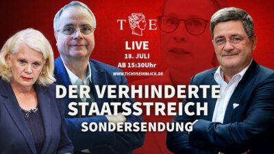 Mehr über den Artikel erfahren Der verhinderte Statsstreich: LIVE-Diskussion mit Roland Tichy, Saskia Ludwig und Klaus-Rüdiger Mai