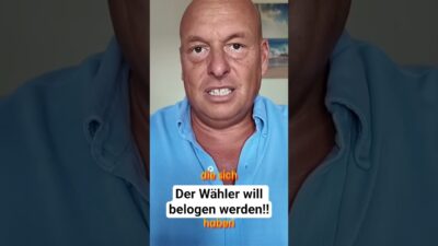 Mehr über den Artikel erfahren Der Wähler will belogen werden‼️