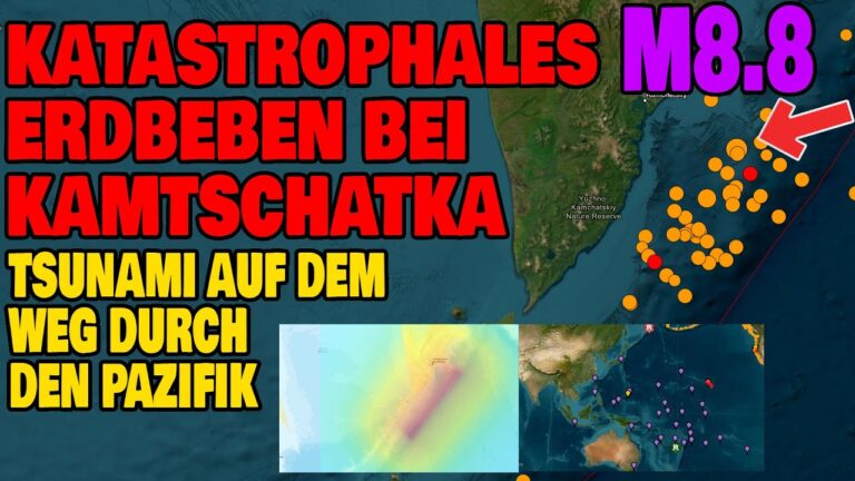 Mehr über den Artikel erfahren Katastrophales Erdbeben bei Kamtschatka – Tsunami auf dem Weg durch den Pazifik