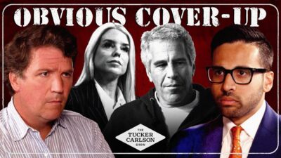 Mehr über den Artikel erfahren Tucker und Saagar Enjeti über die gefährlichen neuen Entwicklungen in Pam Bondis Epstein-Vertuschung