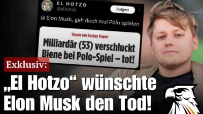 Mehr über den Artikel erfahren Tweet nicht schnell genug gelöscht: „El Hotzo“ hat auch Elon Musk den Tod gewünscht!