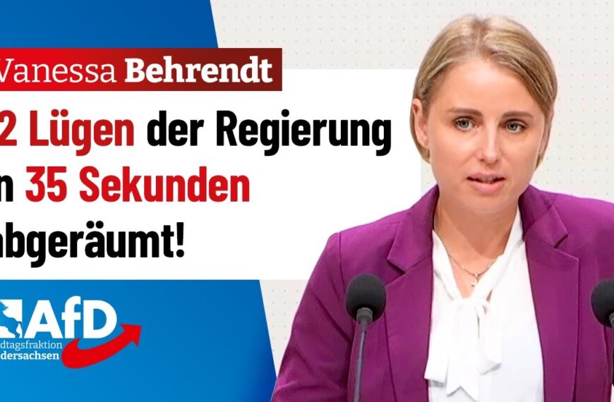 12 Lügen der Regierung in 35 Sekunden abgeräumt! – Vanessa Behrendt (AfD)