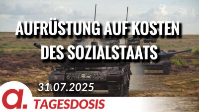 Mehr über den Artikel erfahren Deutschlands Aufrüstung auf Kosten des Sozialstaats | Von Uwe Froschauer