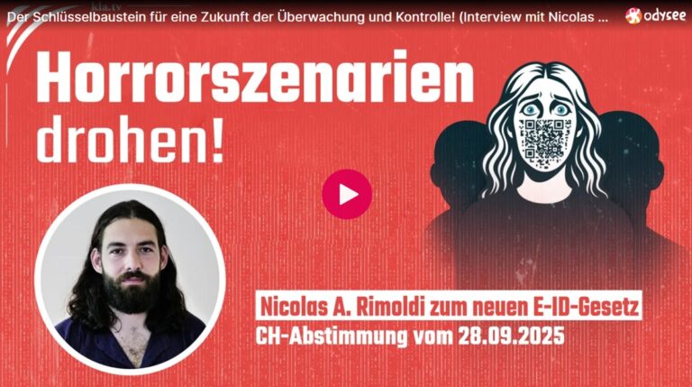 Mehr über den Artikel erfahren Der Schlüsselbaustein für eine Zukunft der Überwachung und Kontrolle! (Interview zum neuen E-ID-Gesetz)