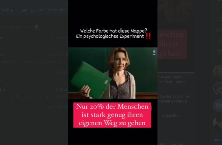 Welche Farbe hat diese Mappe? Ein psychologisches Experiment