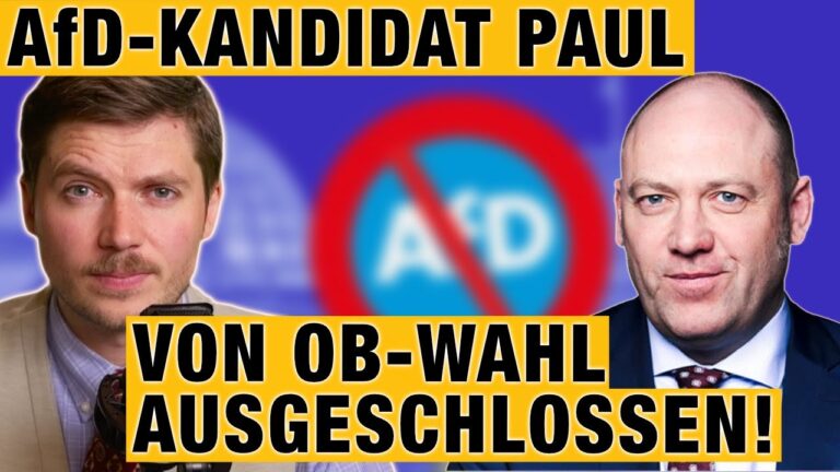Mehr über den Artikel erfahren Ausschluss von OB-Wahl! AfD-Kandidat Joachim Paul im Interview | AfD-Verbot durch die Hintertür?