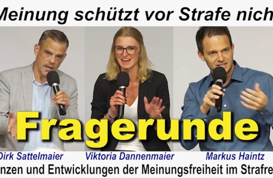 Diskussion in Bochum mit 3 Anwälten, die sich für die Meinungsfreiheit in Deutschland einsetzen