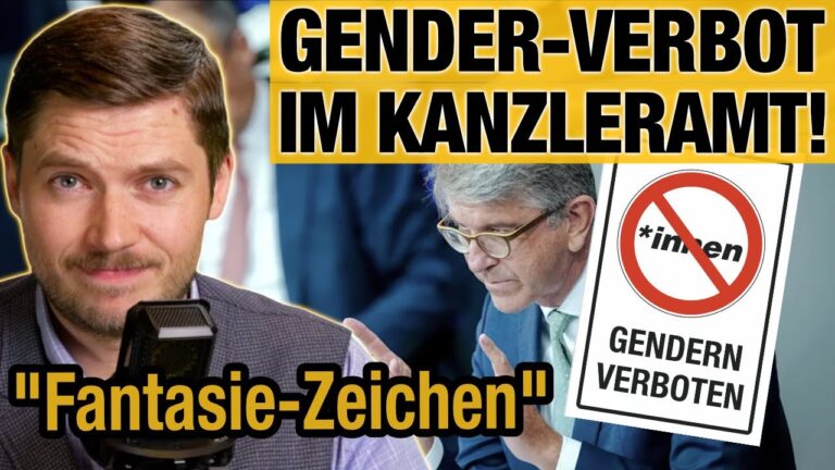 Mehr über den Artikel erfahren GENDER-VERBOT bald überall?  „Keine Fantasie-Zeichen“ –  Im Kanzleramt dienstlich verboten!