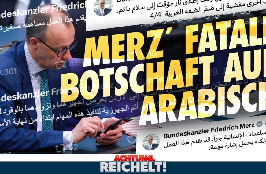 Merz‘ fatale Botschaft auf Arabisch verstehen auch die Hamas-Islamisten | Achtung, Reichelt