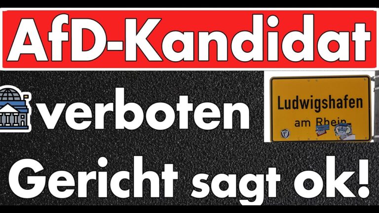 Mehr über den Artikel erfahren Nicht zur OB-Wahl zugelassen! Verwaltungsgericht verwirft Eilantrag von AfD Paul! Gesinnungsjustiz