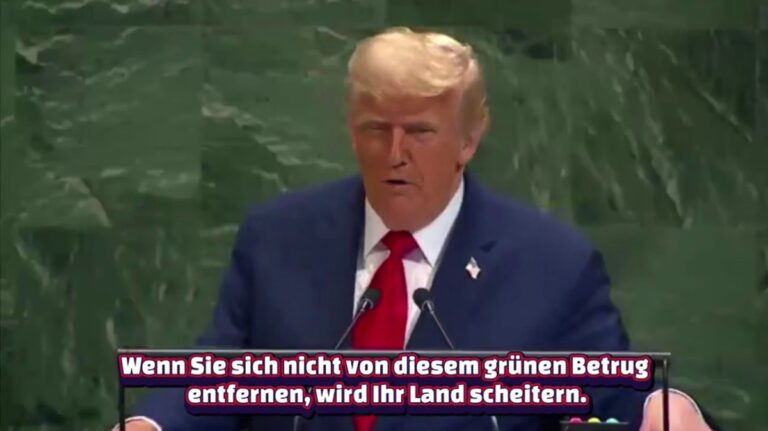 Mehr über den Artikel erfahren Ausschnitt aus Trump`s Rede vor der UNO zur „grünen Energie“ und „Migration“
