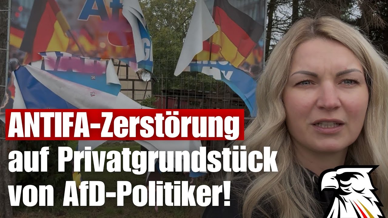 ANTIFA zerstört Eigentum auf Grundstück des AfD-Landtagsabgeordneten Lothar Waehler