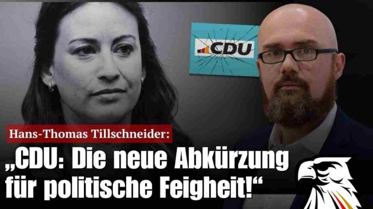 Mehr über den Artikel erfahren „CDU: Die neue Abkürzung für politische Feigheit!“  | Hans-Thomas Tillschneider